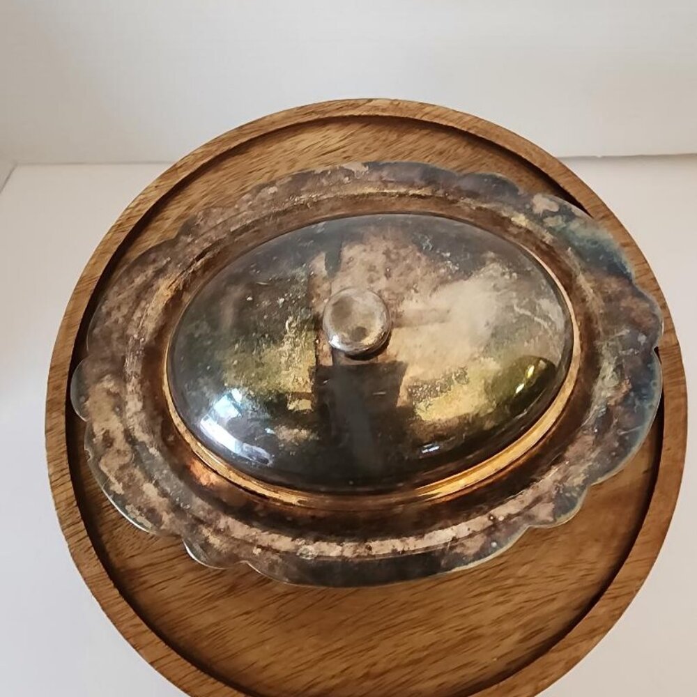 Arts Co Silver Plate #47 Oval Dish With Lid